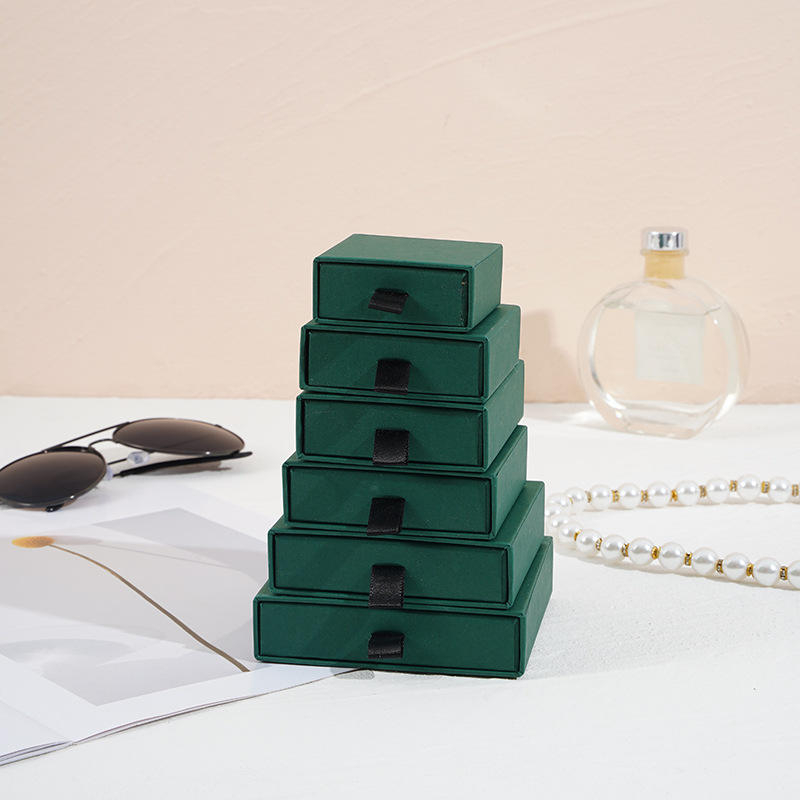 SSeeSY Custom Logo Rigid Cardboard Jewelry Box Personalized Paper Gift Packaging Case for Necklace Pendant Ring Earring